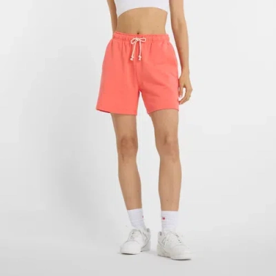New Balance Women's Athletics French Terry Short In Red