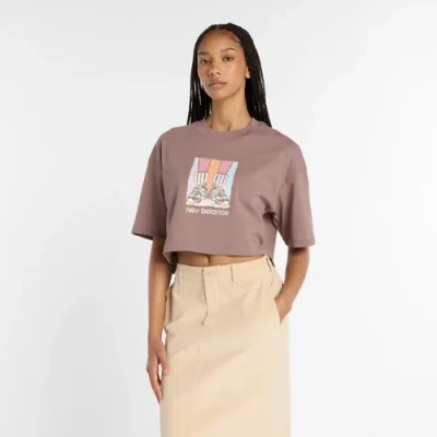 New Balance Women's Athletics Gradient Shoes T-shirt In Brown