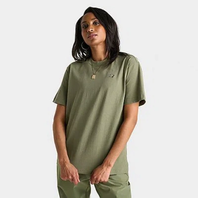 New Balance Women's Athletics Jersey T-shirt In Olive Green