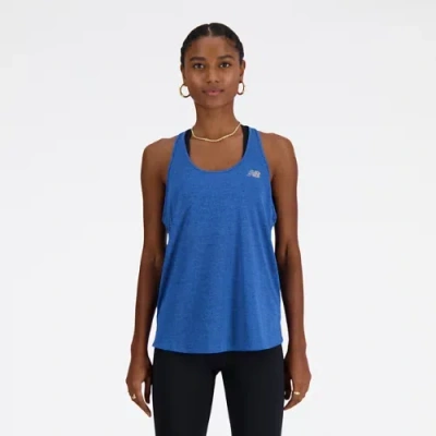 New Balance Breathable Jersey Casual Tank In Blue
