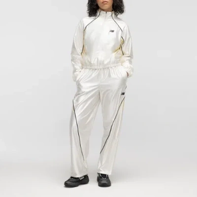 New Balance Women's Basketball Barrel Leg Track Pant In White