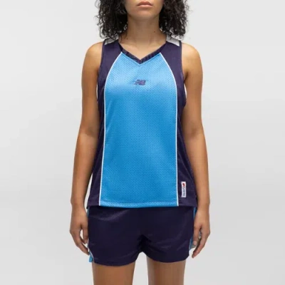 New Balance Women's Basketball Performance Mesh Jersey In Blue, Size X-small