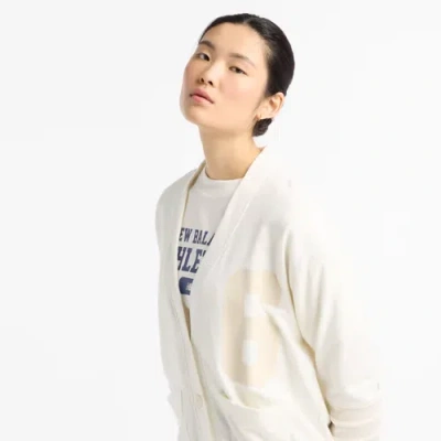 New Balance Women's Coastal Fleece Cardigan In White
