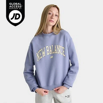 New Balance Women's Collegiate Crewneck Sweatshirt In Multi