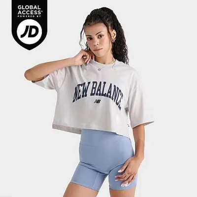 New Balance Women's Collegiate Crop T-shirt In Multi