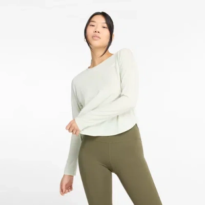 New Balance Women's Drapey Jersey Long Sleeve T-shirt In Green