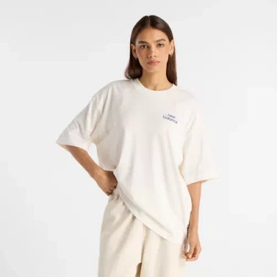New Balance Women's Flower Oversize T-shirt In White