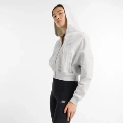 New Balance Women's French Terry Full Zip In Grey