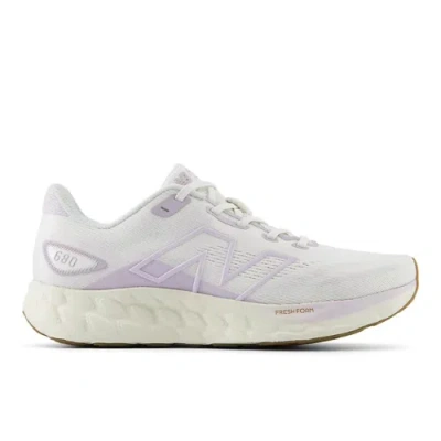New Balance Women's Fresh Foam 680v8 Running Shoes In White/purple