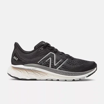 New Balance Women's Fresh Foam X 860v13 Running Shoes In Black/white/castlerock