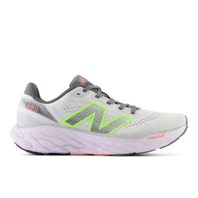 New Balance Women's Fresh Foam X 880v14 Running Shoes In Grey/light Grey/neon In Grey/purple/green