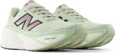 New Balance Women's Fresh Foam X More V5 Running Shoe In Natural Mint/purple Fuchsia/black In Green