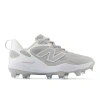 New Balance Women's Fresh Foam X Velo V4 Molded Softball Shoes In Grey/white