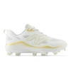 New Balance Women's Fresh Foam X Velo V4 Molded Softball Shoes In White/yellow