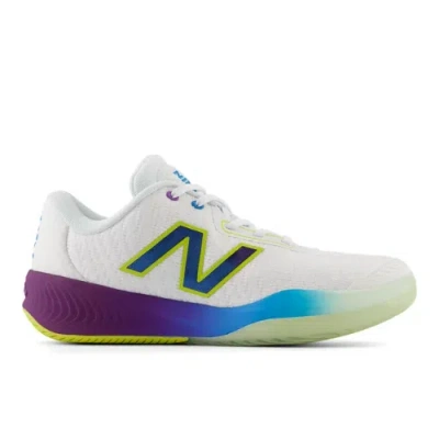 New Balance Women's Fuelcell 996v5 Unity Of Sport Tennis Shoes In White/purple/blue