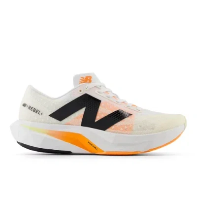 New Balance Women's Fuelcell Rebel V4 Running Shoes In White/beige/orange