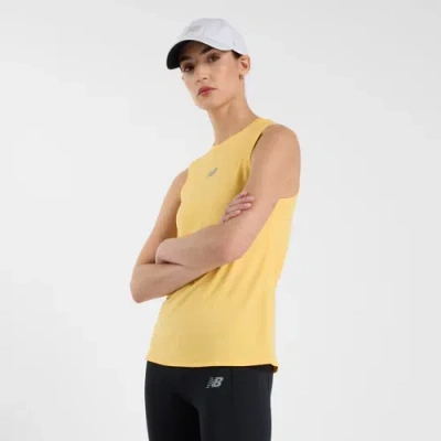 New Balance Women's Jacquard Slim Tank In Yellow