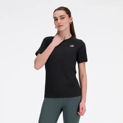New Balance Women's Knit Slim T-shirt In Black