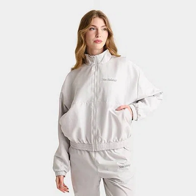 New Balance Women's Lightweight Woven Jacket In Grey Matter