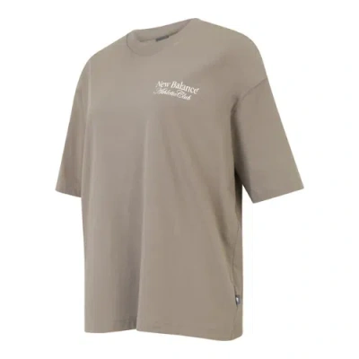 New Balance Women's Linear Graphic Oversized T-shirt In Brown