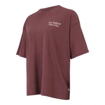 New Balance Women's Linear Graphic Oversized T-shirt In Purple