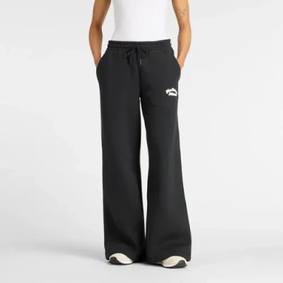 NEW BALANCE WOMEN'S LINEAR HERITAGE FLEECE WIDE LEG PANT