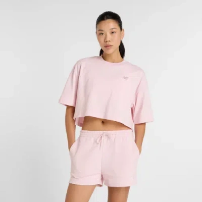 New Balance Women's Logo Oversized Jersey T-shirt In Pink