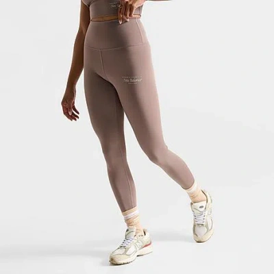 New Balance Women's Logo Performance Leggings In Dark Clove