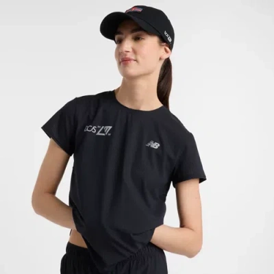 New Balance Women's London Edition Race Day Ultra Light T-shirt In Black