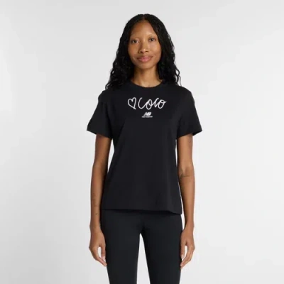 New Balance Women's Love Coco Gauff T-shirt In Black