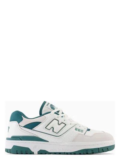 NEW BALANCE WOMEN'S LOW 550 WHITE/VINTAGE PETROL SNEAKER | SIZE 4 | BB550STALE
