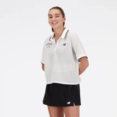 New Balance Women's Mesh Tournament Polo In White