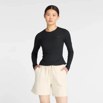 NEW BALANCE WOMEN'S MICRO-RIB LONG SLEEVE SHIRT