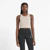 New Balance Performance Rib Crop Tank In Beige