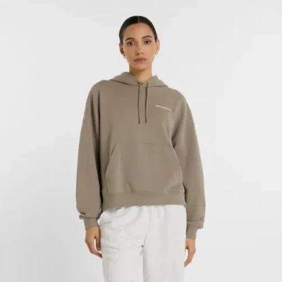 New Balance Women's Multi Color Logo Hoodie In Brown