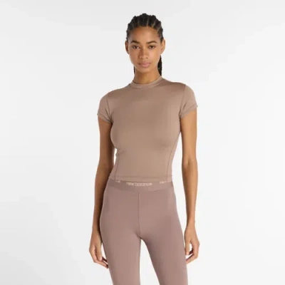 New Balance Women's Nb Define Fitted T-shirt In Brown
