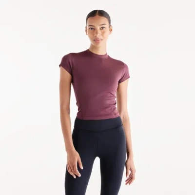 New Balance Women's Nb Define Fitted T-shirt In Burgundy