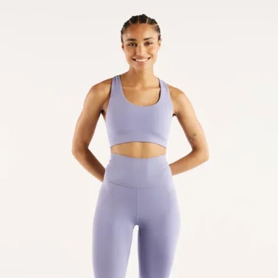 New Balance Women's Nb Define Train Bra In Purple Poly Knit, Size Large