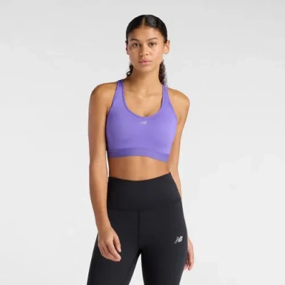New Balance Women's Nb Essential Run Bra In Purple