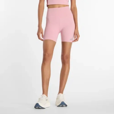 New Balance Women's Nb Harmony High Rise Short 6" In Pink