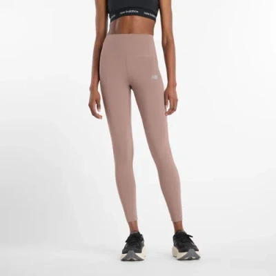 New Balance Women's Nb Sleek High Rise Legging 25" In Brown
