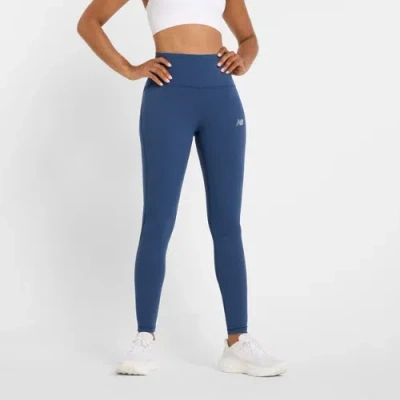 New Balance Women's Nb Sleek High Rise Legging 27" In Blue
