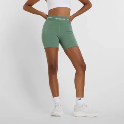 New Balance Women's Nb Sleek High Rise Sport Short 5" In Green