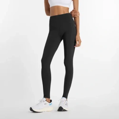New Balance Women's Nb Sleek Pocket High Rise Legging 27" In Black