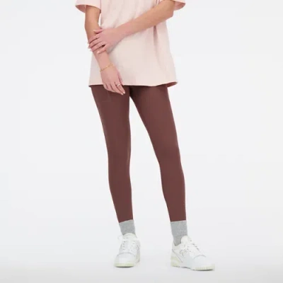 New Balance Women's Nb Sleek Pocket High Rise Legging 27" In Brown