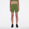 Shop New Balance Women's Nb Sleek Pocket High Rise Short 6" In Green