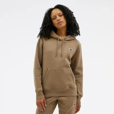 New Balance Women's Nb Small Logo Hoodie In Brown