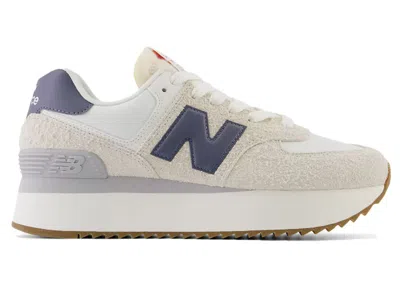 Pre-owned New Balance Women's  574 Plus Sneakers In Moonbeam/sea Salt/dark Arctic Grey