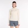 New Balance Women's Nyc Marathon Athletics Heat Grid 1/2 Zip In Neutral