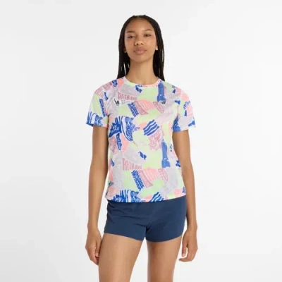 New Balance Women's Nyc Marathon Athletics Printed T-shirt In Multi